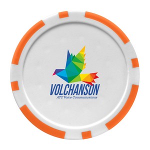 62577 orange poker chip image