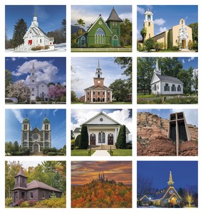 Good Value Scenic Churches - Spiral Calendar month image