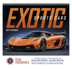 Good Value Exotic Sports Cars - Spiral Calendar cover image