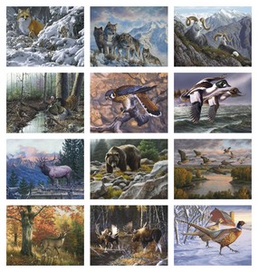 Good Value Wildlife Canvas - Stapled Calendar month image