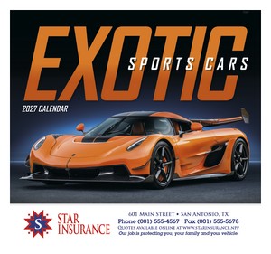 Good Value Exotic Sports Cars - Stapled Calendar cover image