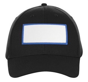 7340 Black rectangle royal patch