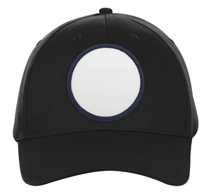 7340 Black circle navy patch