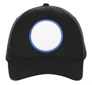 7340 Black circle royal patch