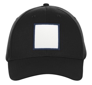 7340 Black square navy patch