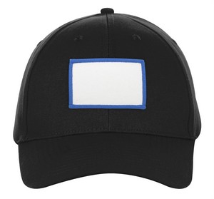 7340 Black small rectangle royal patch