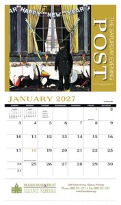 the Saturday Evening Post Appointment Calendar - Stapled open image