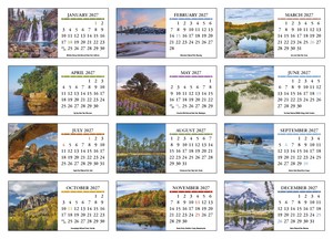 HotLine Products Scenic America Desk Tent Calendar month image