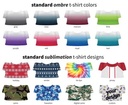 standard plush ombre/sublimation shirts
