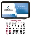 Triumph Calendars Press-N-Stick Business Card Holder (No Imprint) With Calendar Pad image