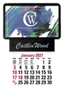 Triumph Calendars Press-N-Stick Business Card Holder With Imprint And Calendar Pad image