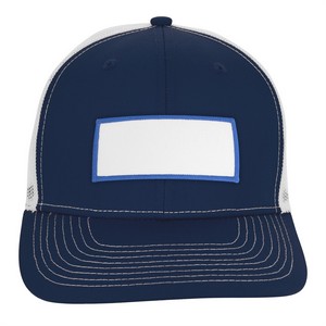 VHDW26281 navy white front rectangle royal patch
