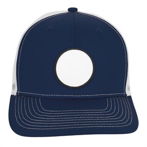 VHDW26281 navy white front round black patch