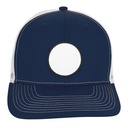 VHDW26281 navy white front round black patch