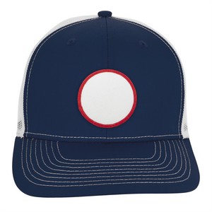 VHDW26281 navy white front round red patch