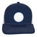 VHDW26281 navy white front round royal patch