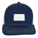 VHDW26281 navy white front small rectangle navy patch