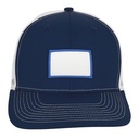 VHDW26281 navy white front small rectangle royal patch