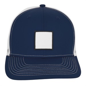 VHDW26281 navy white front square black patch