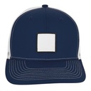 VHDW26281 navy white front square black patch