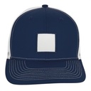 VHDW26281 navy white front square navy patch