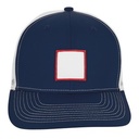 VHDW26281 navy white front square red patch