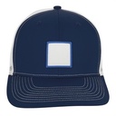 VHDW26281 navy white front square royal patch