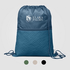 Sora Recycled 210D Polyester Quilted Drawstring Bag - 6L