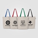 Tonga Recycled 5oz Cotton Colored Handle Shopping Tote Bag - 11L