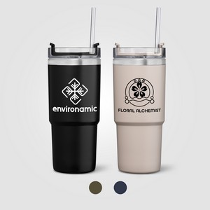 [WJT] Rime Recycled Stainless Steel Double Wall Leakproof Straw Tumbler - 25oz