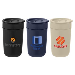 [WDZ-C] Danube - 12 oz. Ceramic Tumbler with Recycled Plastic Exterior & Lid - ColorJet
