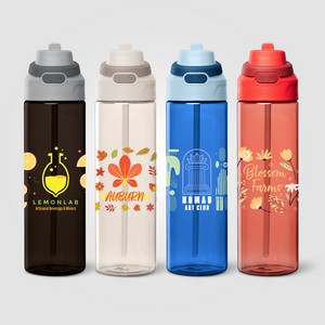 [WKD-C] Lynk rPET Flip-Straw Single Wall Bottle - 28 oz. - ColorJet