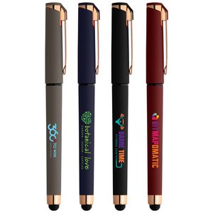 [AGY-C] Islander Softy Rose Gold Gel Pen w/ Stylus - ColorJet