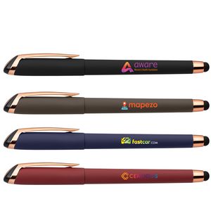 Gazelle Gel Softy Rose Gold Pen w/ Stylus - ColorJet