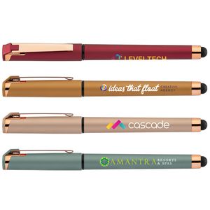 [AJD-C] Islander Softy Rose Gold Metallic Designer Gel Pen w/ Stylus - ColorJet