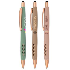 [AJL-C] Avalon Softy Rose Gold Designer Pen w/ Stylus - ColorJet