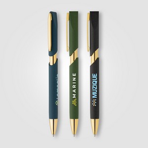 [AMD-C] Aurelia Recycled Plastic Gold Trim Pen - ColorJet