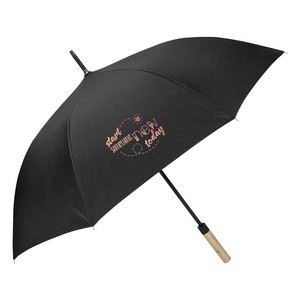 [4082] Shed Rain™ 50" RPET Bamboo-Handled Auto-Open Stick Umbrella