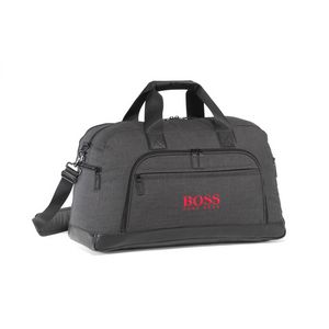 [4095] Heritage Supply Tanner Travel Duffel - Charcoal Heather-Black