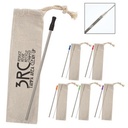 Stainless Straw Kit With Cotton Pouch