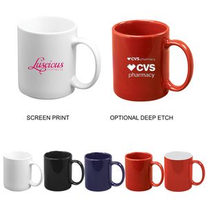 [JC108-P] 12 oz "C" Handle Mug (Screen Printed)