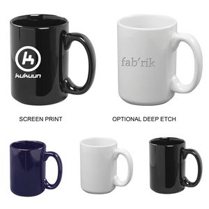 14 oz Jumbo "C" Handle Mug (Screen Printed)