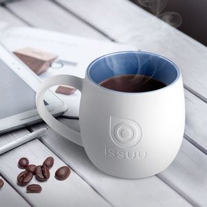 [MUG772] 12 oz White Quartz Tea & Coffee Mug -Printed