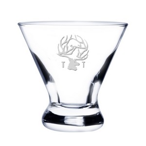 [DW131-DE] 8.25 oz Stemless Martini Glass (Deep Etch)