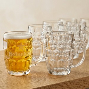 [DM111-DE] 20 oz Glass Barrel Beer Mug (Deep Etch)