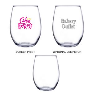 [DW125-P] 21 oz Stemless White Wine Glass (Screen Printed)
