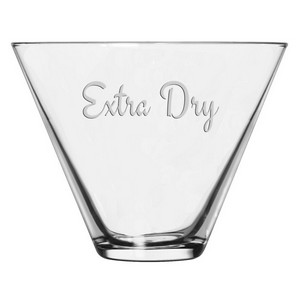 [DW129-DE] 13.5 oz Stemless Martini Glass (Deep Etch)