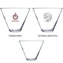 13.5 oz Stemless Martini Glass (Screen Printed)