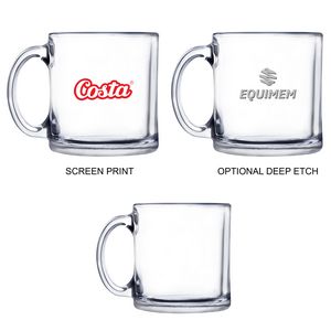 [LC130-P] 13 oz Warm Beverage Glass Mug (Screen Printed)