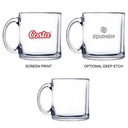 13 oz Warm Beverage Glass Mug (Screen Printed)